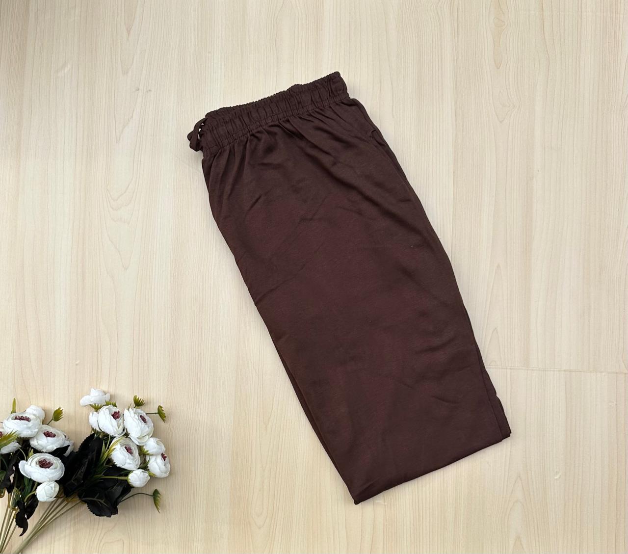 WhatsApp Image 2026-09-25 at 4.40.50 PM Solid pyjama pant - Coffee Brown - Image 1