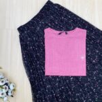 Five Sleeve Tshirt and Printed Skirt Combo